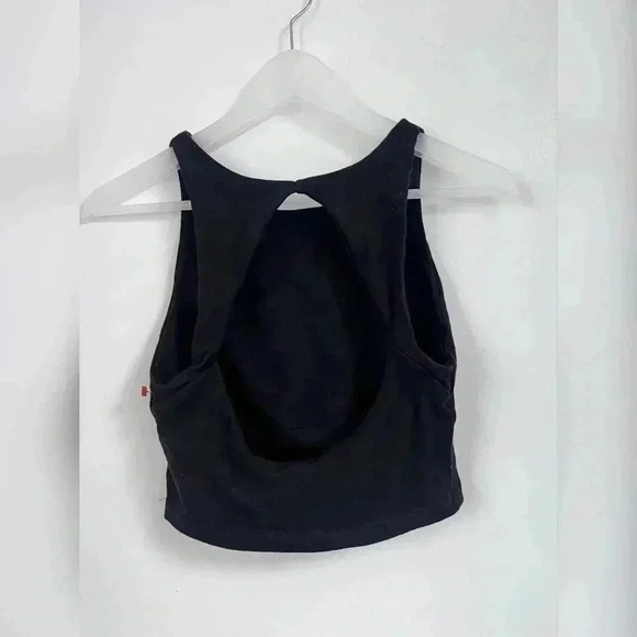 Kookai Black Crop Top with Keyhole Back - Picture 2 of 2